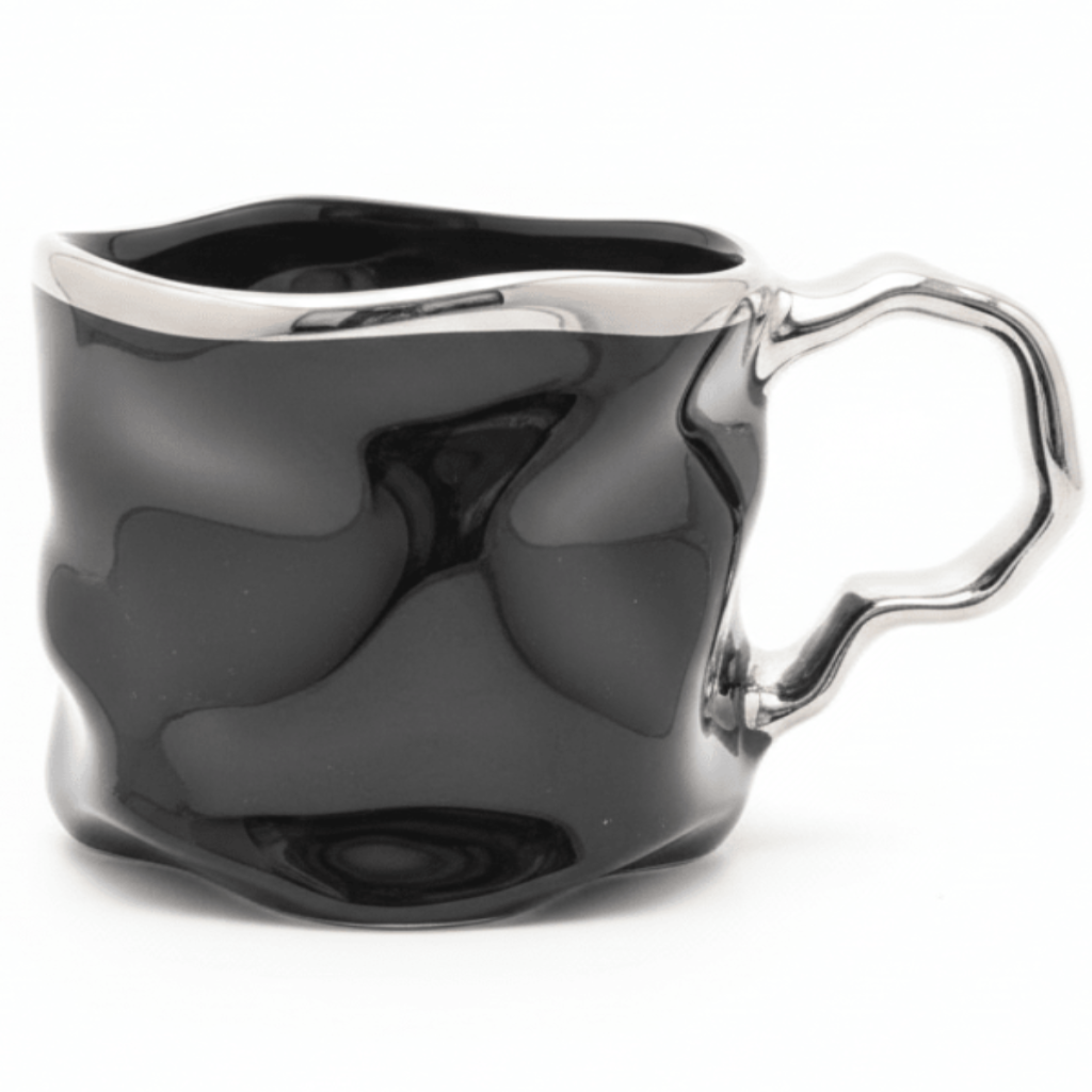 AKDC Premium Ceramic Mug 400 ml – Silver and Black Elegant Decorative Pattern Design for Tea, Coffee and Beverage Serving - Al Kabayel Discount CentreAKDC Premium Ceramic Mug 400 ml – Silver and Black Elegant Decorative Pattern Design for Tea, Coffee and Beverage ServingMugsAKDCAl Kabayel Discount Centre