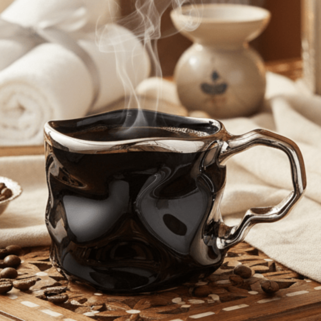 AKDC Premium Ceramic Mug 400 ml – Silver and Black Elegant Decorative Pattern Design for Tea, Coffee and Beverage Serving - Al Kabayel Discount CentreAKDC Premium Ceramic Mug 400 ml – Silver and Black Elegant Decorative Pattern Design for Tea, Coffee and Beverage ServingMugsAKDCAl Kabayel Discount Centre