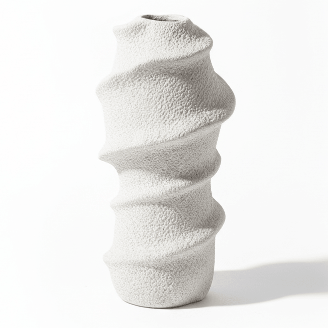 AKDC Premium Contemporary Ceramic Decorative Vase – Glossy White Finish with Artistic Abstract Shape for Living Room Décor, 30 × 12 cm - Al Kabayel Discount CentreAKDC Premium Contemporary Ceramic Decorative Vase – Glossy White Finish with Artistic Abstract Shape for Living Room Décor, 30 × 12 cmFlower/Plant PotsAKDCAl Kabayel Discount Centre