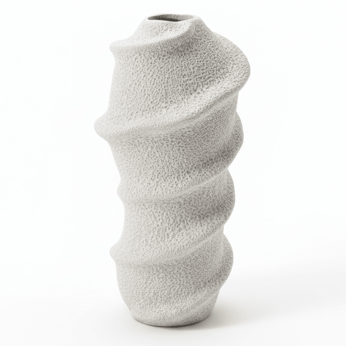 AKDC Premium Contemporary Ceramic Decorative Vase – Glossy White Finish with Artistic Abstract Shape for Living Room Décor, 30 × 12 cm - Al Kabayel Discount CentreAKDC Premium Contemporary Ceramic Decorative Vase – Glossy White Finish with Artistic Abstract Shape for Living Room Décor, 30 × 12 cmFlower/Plant PotsAKDCAl Kabayel Discount Centre