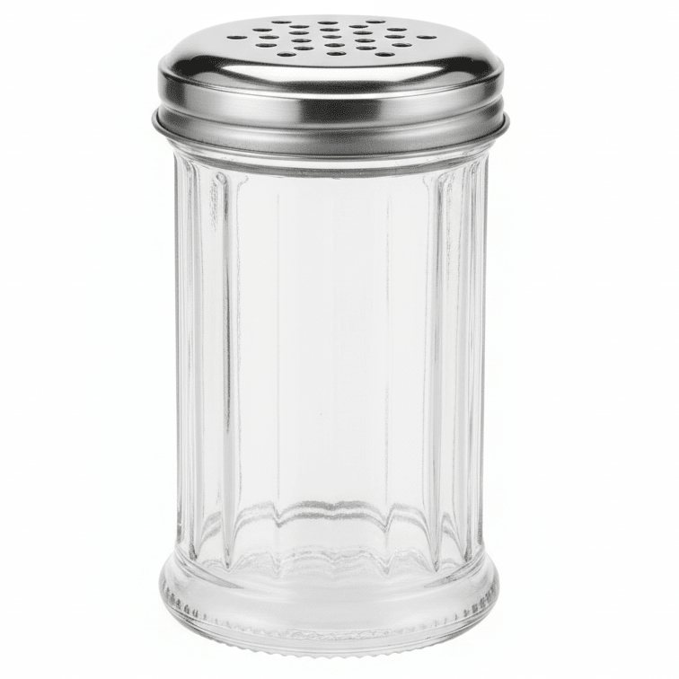 AKDC Premium Cylindrical Clear Glass Tabletop Sugar Shaker with Durable Silver Metal Lid for Kitchen Storage – 13×7cm - Al Kabayel Discount CentreAKDC Premium Cylindrical Clear Glass Tabletop Sugar Shaker with Durable Silver Metal Lid for Kitchen Storage – 13×7cmKitchen Utensils & GadgetsAKDCAl Kabayel Discount Centre