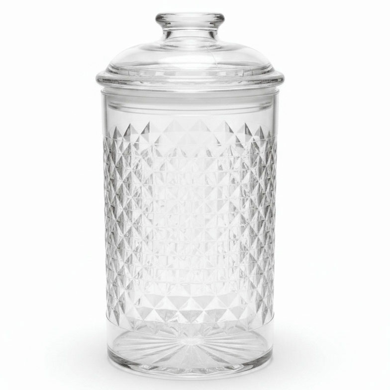 AKDC Premium Diamond Cut Airtight Acrylic Storage Canister with Lid for Food Storage 1200 ml - Al Kabayel Discount CentreAKDC Premium Diamond Cut Airtight Acrylic Storage Canister with Lid for Food Storage 1200 mlJars & Food SaversAKDCAl Kabayel Discount Centre