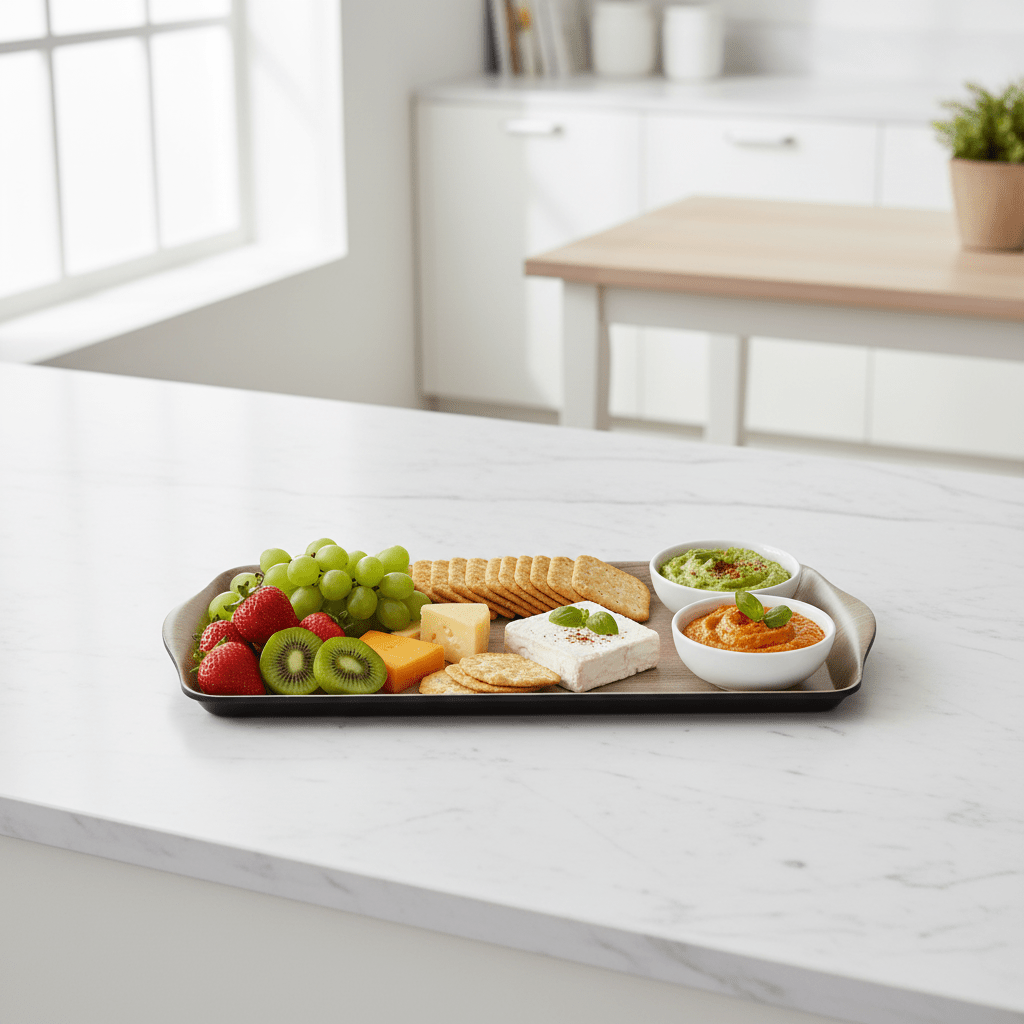 AKDC Premium Driftwood Grey Rectangular Melamine Serving Tray Durable 15 Inch - Al Kabayel Discount CentreAKDC Premium Driftwood Grey Rectangular Melamine Serving Tray Durable 15 InchServing TraysAKDCAl Kabayel Discount Centre