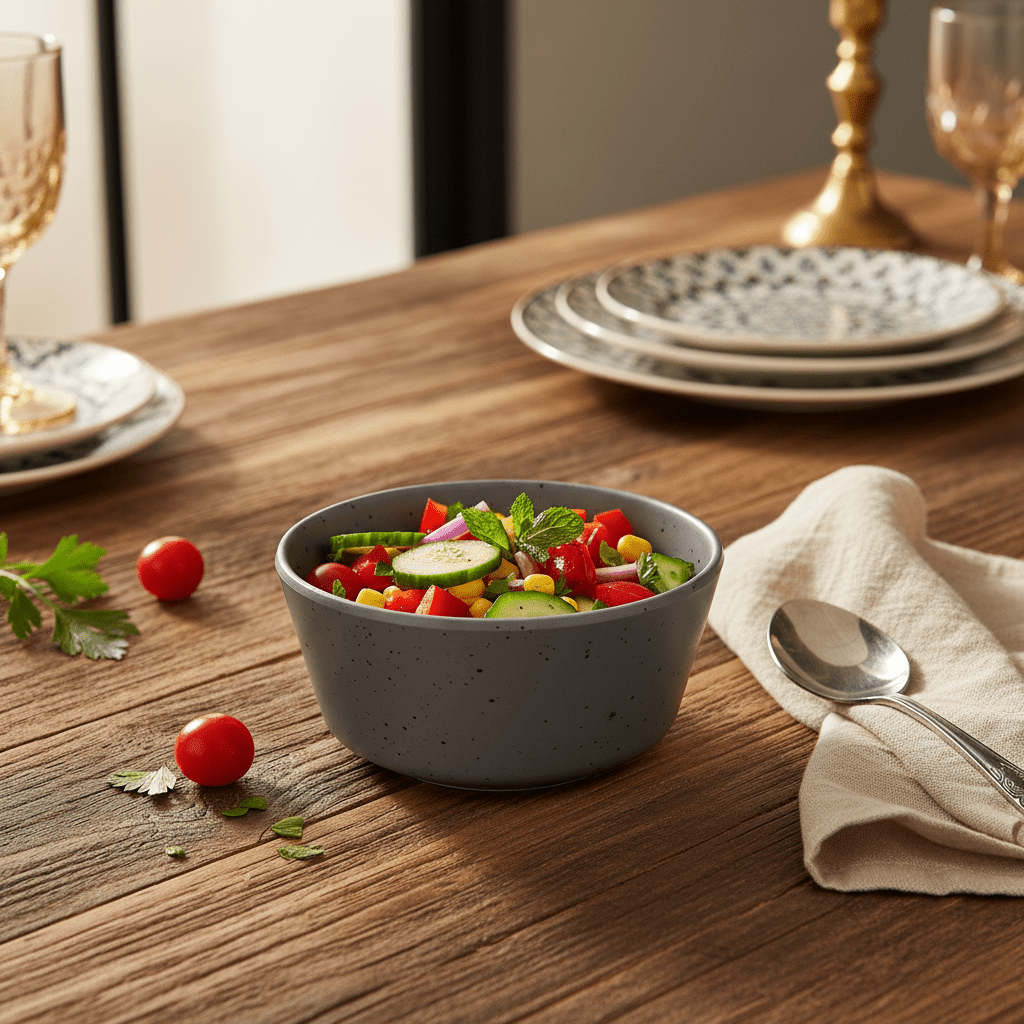 AKDC Premium Gray Elegant Melamine Vegetable Serving Bowl 4 Inch Modern Serving Dish - Al Kabayel Discount CentreAKDC Premium Gray Elegant Melamine Vegetable Serving Bowl 4 Inch Modern Serving DishBowlsAKDCAl Kabayel Discount Centre