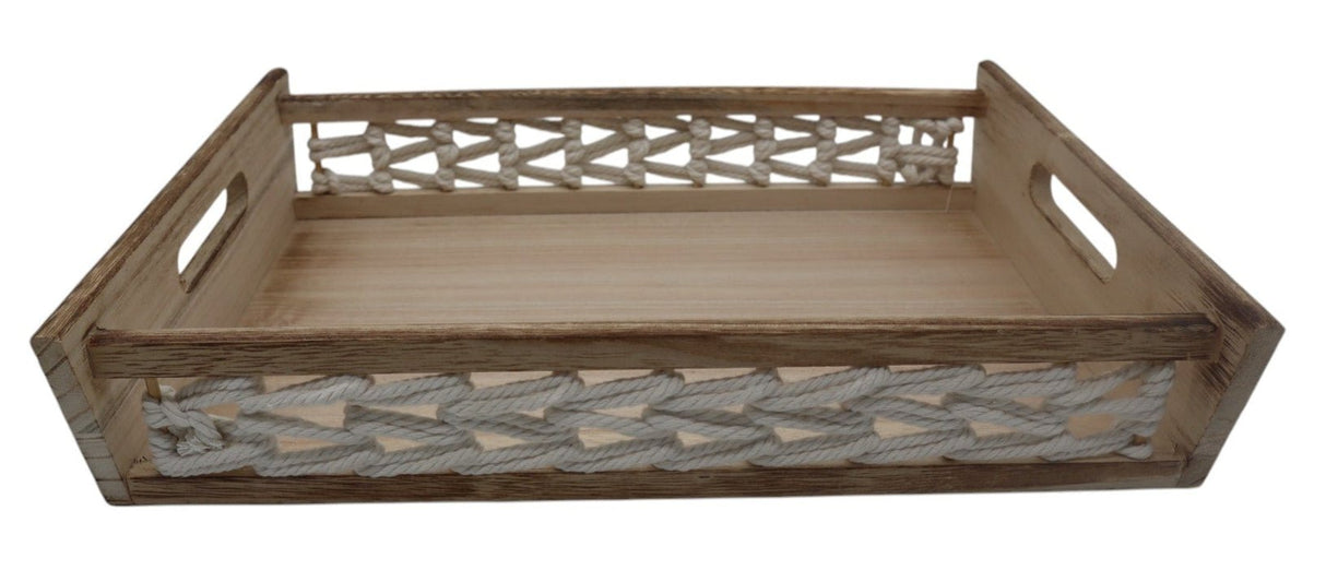 AKDC Premium Large Wooden Organizer Tray – Sturdy and Spacious Design for Multi - Purpose Use in Kitchen or Living Room, 40×27×7.5 cm - Al Kabayel Discount CentreAKDC Premium Large Wooden Organizer Tray – Sturdy and Spacious Design for Multi - Purpose Use in Kitchen or Living Room, 40×27×7.5 cmServing TraysAKDCAl Kabayel Discount Centre