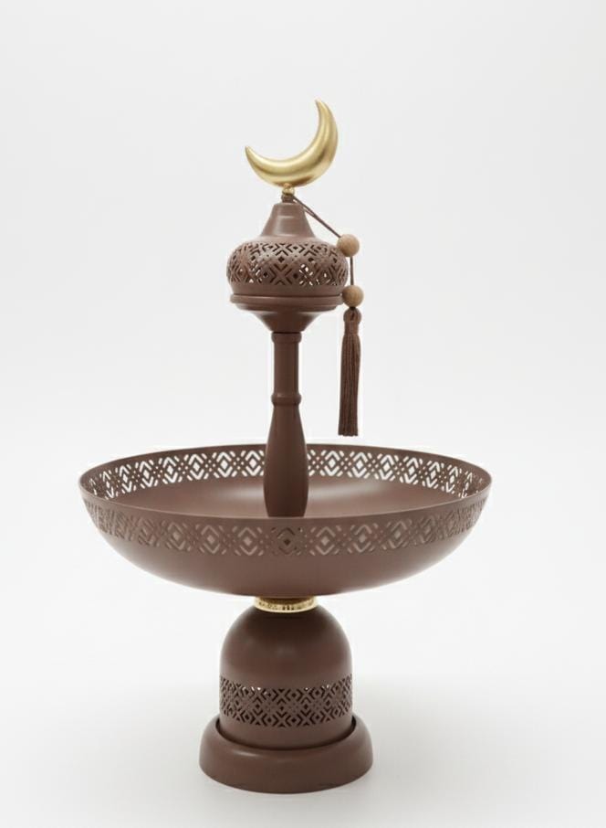 AKDC Premium Metal Serving Tray Brown 26×42 cm – Ramadan Collection - Al Kabayel Discount CentreAKDC Premium Metal Serving Tray Brown 26×42 cm – Ramadan CollectionServing TraysAKDCAl Kabayel Discount Centre