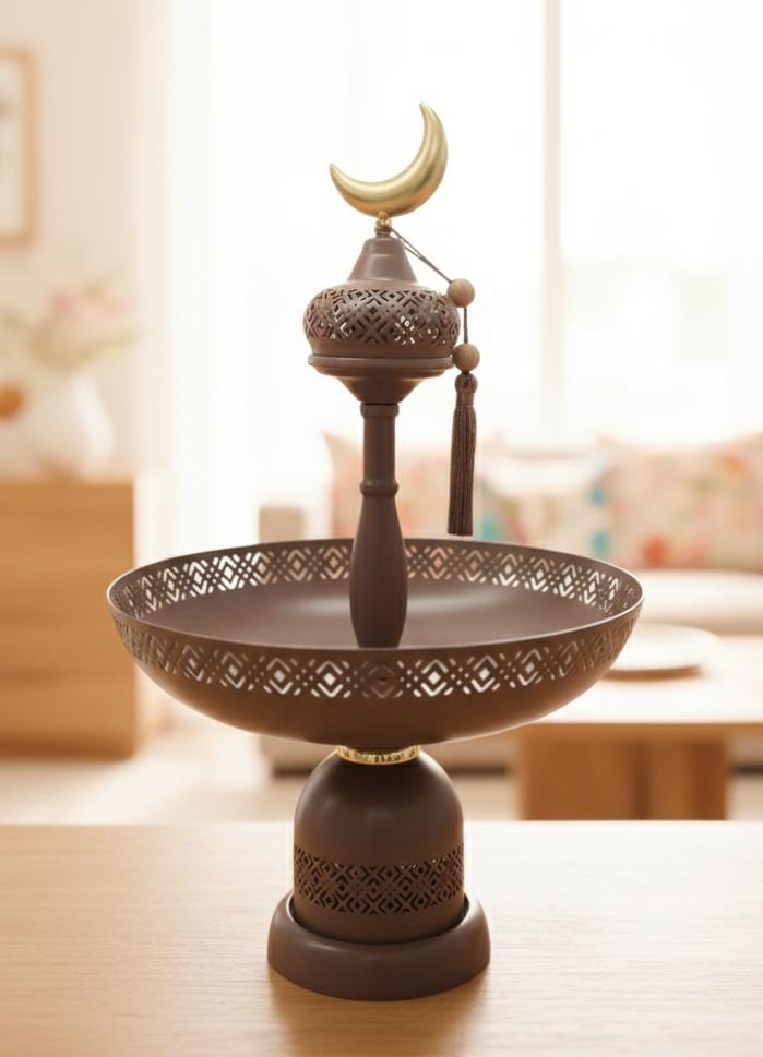 AKDC Premium Metal Serving Tray Brown 26×42 cm – Ramadan Collection - Al Kabayel Discount CentreAKDC Premium Metal Serving Tray Brown 26×42 cm – Ramadan CollectionServing TraysAKDCAl Kabayel Discount Centre