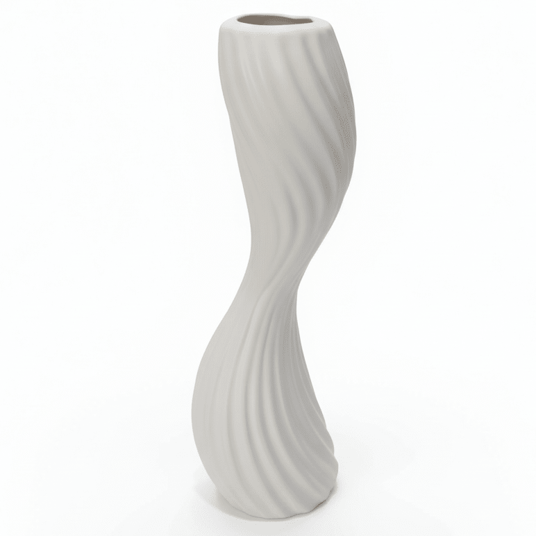 AKDC Premium Modern Sculptural Ceramic Flower Vase – Elegant White Finish, Artistic Unique Shape Home Décor Accent, 39 × 11 cm - Al Kabayel Discount CentreAKDC Premium Modern Sculptural Ceramic Flower Vase – Elegant White Finish, Artistic Unique Shape Home Décor Accent, 39 × 11 cmFlower/Plant PotsAKDCAl Kabayel Discount Centre