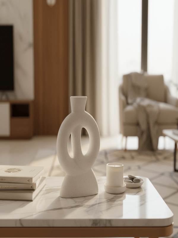 AKDC Premium Sculptural Ceramic Decorative Vase – Elegant White Artistic Statement Shape, 23 × 16 cm - Al Kabayel Discount CentreAKDC Premium Sculptural Ceramic Decorative Vase – Elegant White Artistic Statement Shape, 23 × 16 cmFlower/Plant PotsAKDCAl Kabayel Discount Centre