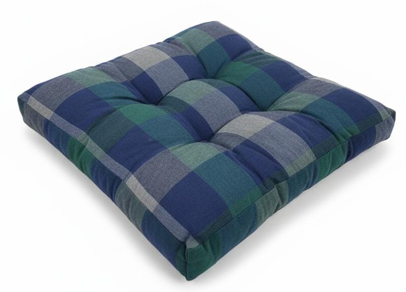 AKDC Premium Square Cotton Cushion – Green Base with Blue Accent Design, Soft Decorative Pillow, 40×40×7 cm - Al Kabayel Discount CentreAKDC Premium Square Cotton Cushion – Green Base with Blue Accent Design, Soft Decorative Pillow, 40×40×7 cmFloor Pillows & CushionsAKDCAl Kabayel Discount Centre