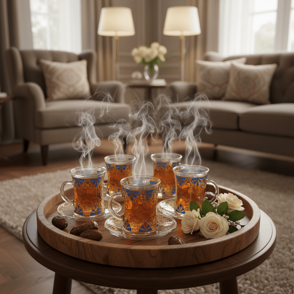 AKDC Premium Tea Glass Set of Six Pieces with Blue and Gold Decorative Finish 100 ml - Al Kabayel Discount CentreAKDC Premium Tea Glass Set of Six Pieces with Blue and Gold Decorative Finish 100 mlTumblersAKDCAl Kabayel Discount Centre