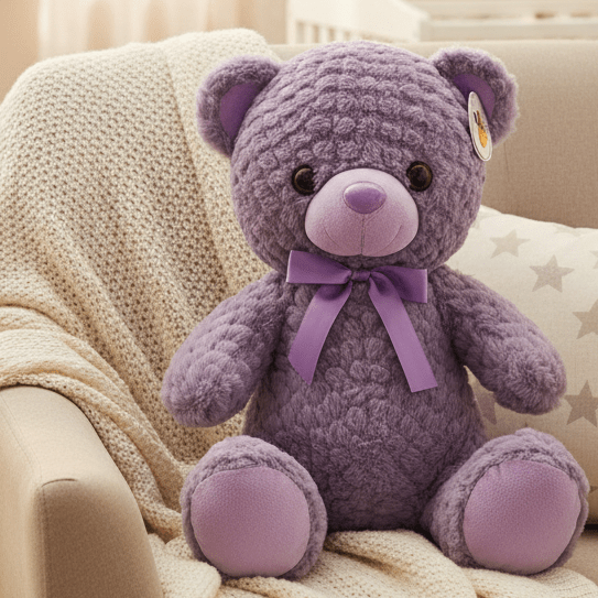 AKDC Purple Teddy Bear Soft Plush Toy with "I Love You" Printed Message – 30 cm Stuffed Animal - Al Kabayel Discount CentreAKDC Purple Teddy Bear Soft Plush Toy with "I Love You" Printed Message – 30 cm Stuffed AnimalToysAKDCAl Kabayel Discount Centre
