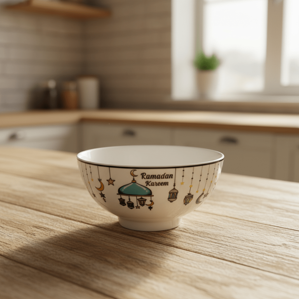 AKDC Ramadan Collection White Ceramic Serving Bowl – Elegant & Minimal Design, 11 × 5.5cm - Al Kabayel Discount CentreAKDC Ramadan Collection White Ceramic Serving Bowl – Elegant & Minimal Design, 11 × 5.5cmBowlsAKDCAl Kabayel Discount Centre