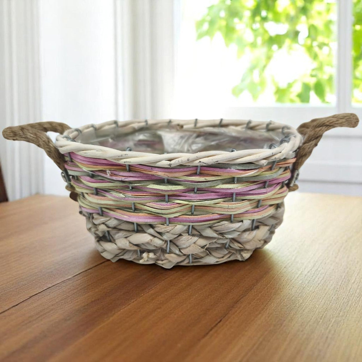 AKDC Rattan Basket for Organizing with Handle, Cosmetic Storage Box - 20cmX16cmX10cm(Small) - Al Kabayel Discount CentreAKDC Rattan Basket for Organizing with Handle, Cosmetic Storage Box - 20cmX16cmX10cm(Small)RattansAKDCAl Kabayel Discount Centre