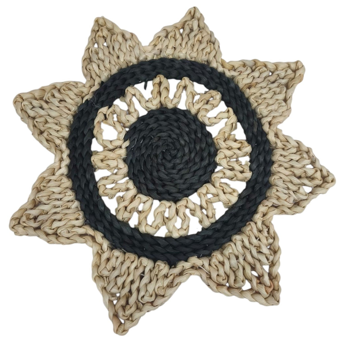 AKDC Rattan Placemat Flower Shape - 37CM(Beige&Black) - Al Kabayel Discount CentreAKDC Rattan Placemat Flower Shape - 37CM(Beige&Black)RattansAKDCAl Kabayel Discount Centre