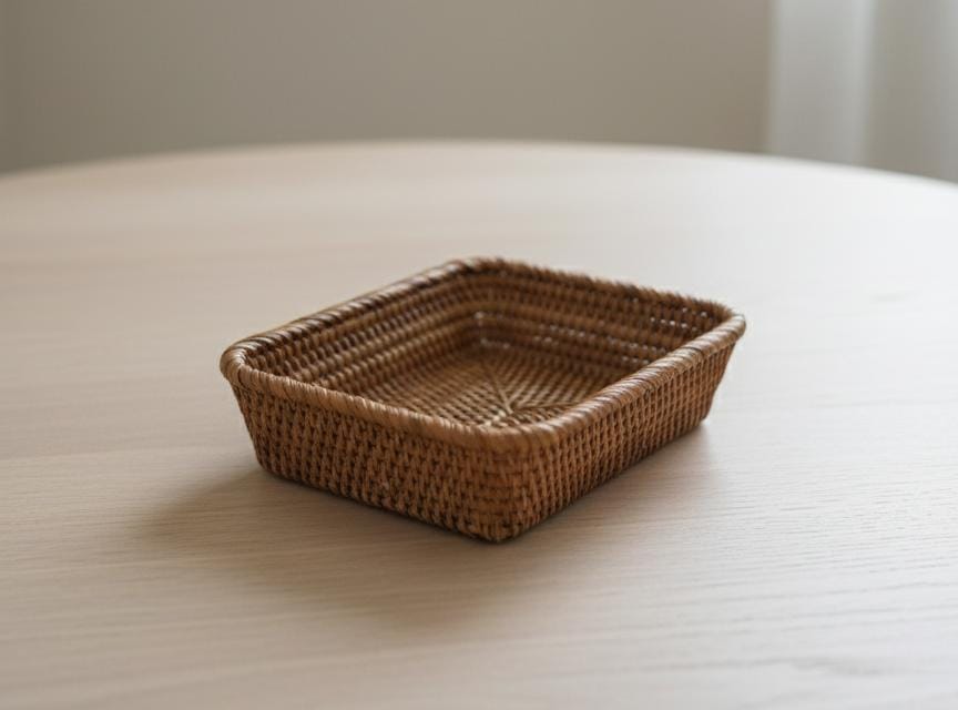 AKDC Rectangle Rattan Tray 21×17 cm – Compact Handcrafted Serving Tray - Al Kabayel Discount CentreAKDC Rectangle Rattan Tray 21×17 cm – Compact Handcrafted Serving TrayOrganizers & AccessoriesAKDCAl Kabayel Discount Centre