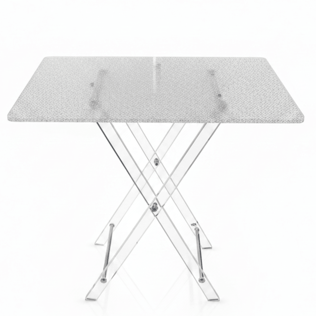 AKDC Rectangular Acrylic Folding Table Set with Crushed Ice Design Modern Decorative Coffee Table Set 50x40x47 cm - Al Kabayel Discount CentreAKDC Rectangular Acrylic Folding Table Set with Crushed Ice Design Modern Decorative Coffee Table Set 50x40x47 cmOrganizers & AccessoriesAKDCAl Kabayel Discount Centre