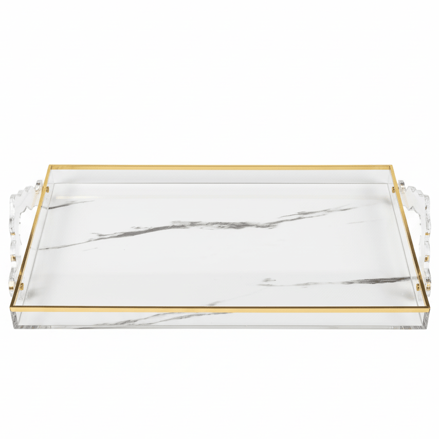 AKDC Rectangular Acrylic Serving Tray Clear Multipurpose Tray for Serving Food Drinks and Snacks 40 x 24 cm - Al Kabayel Discount CentreAKDC Rectangular Acrylic Serving Tray Clear Multipurpose Tray for Serving Food Drinks and Snacks 40 x 24 cmServing TraysAKDCAl Kabayel Discount Centre