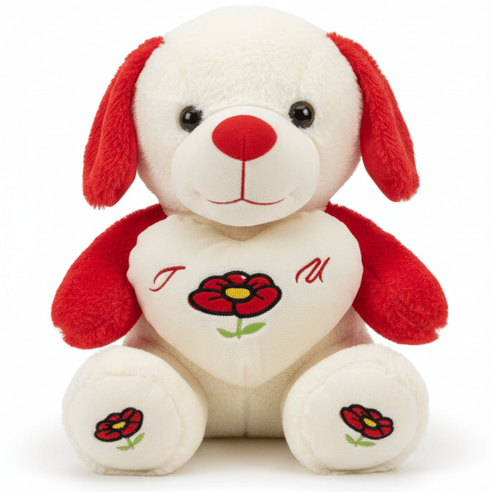 AKDC Red and Cream Color Dog Soft Plush Toy – 30 cm Stuffed Animal for Kids - Al Kabayel Discount CentreAKDC Red and Cream Color Dog Soft Plush Toy – 30 cm Stuffed Animal for KidsToysAKDCAl Kabayel Discount Centre