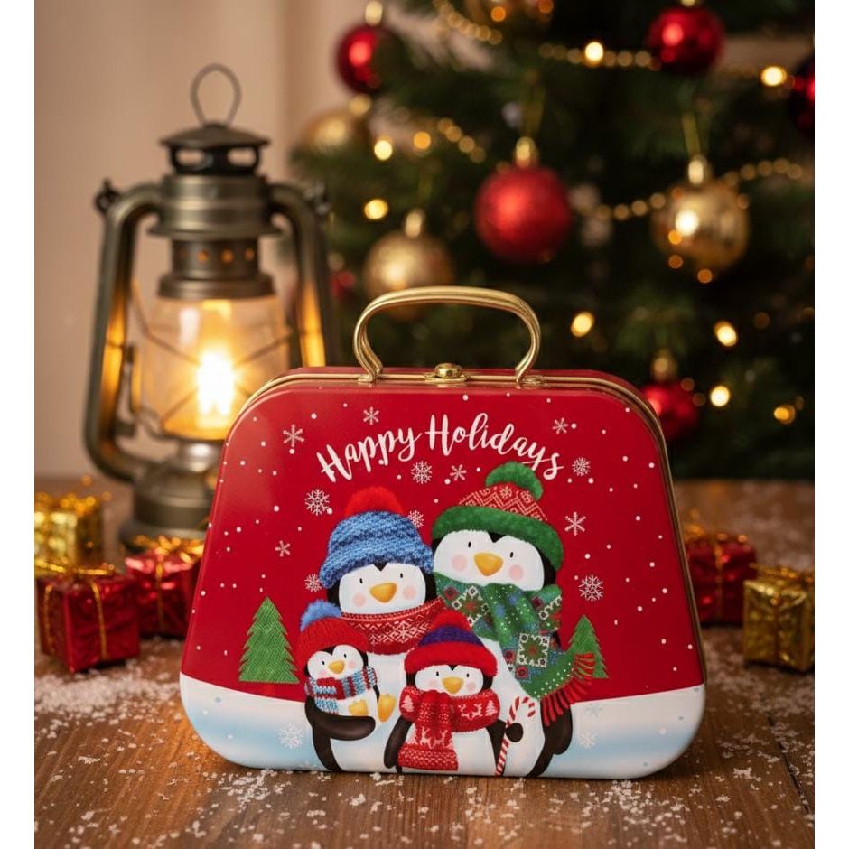 AKDC Red Metal Xmas Gift Box 20×15 cm – Bag Shape Holiday Gift Container - Al Kabayel Discount CentreAKDC Red Metal Xmas Gift Box 20×15 cm – Bag Shape Holiday Gift ContainerHome Décor AccentsAKDCAl Kabayel Discount Centre