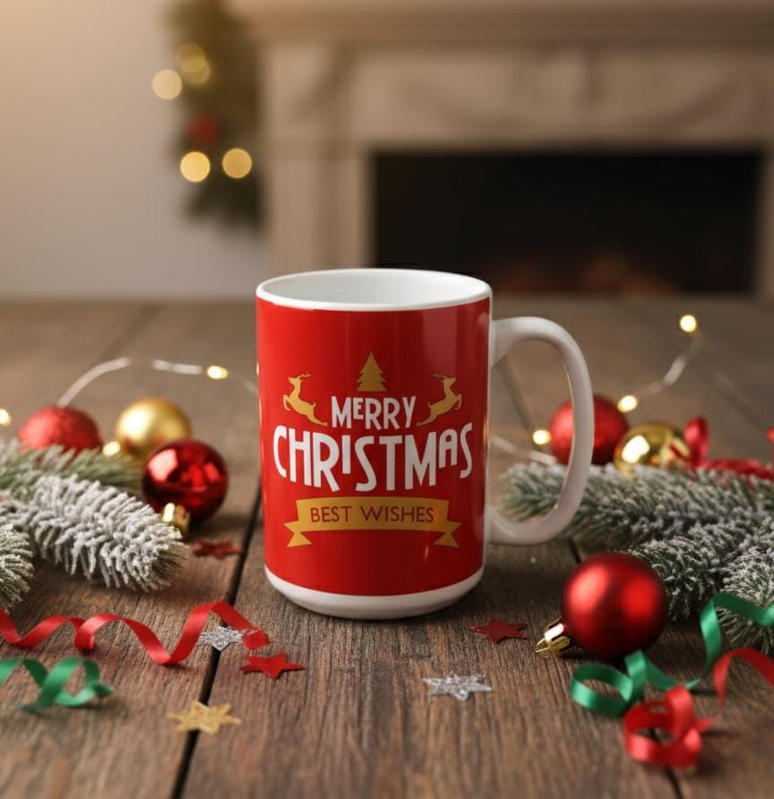 AKDC Red & White Ceramic Christmas Mug 650 ml – Merry Christmas & Best Wishes Text Design - Al Kabayel Discount CentreAKDC Red & White Ceramic Christmas Mug 650 ml – Merry Christmas & Best Wishes Text DesignMugsAKDCAl Kabayel Discount Centre