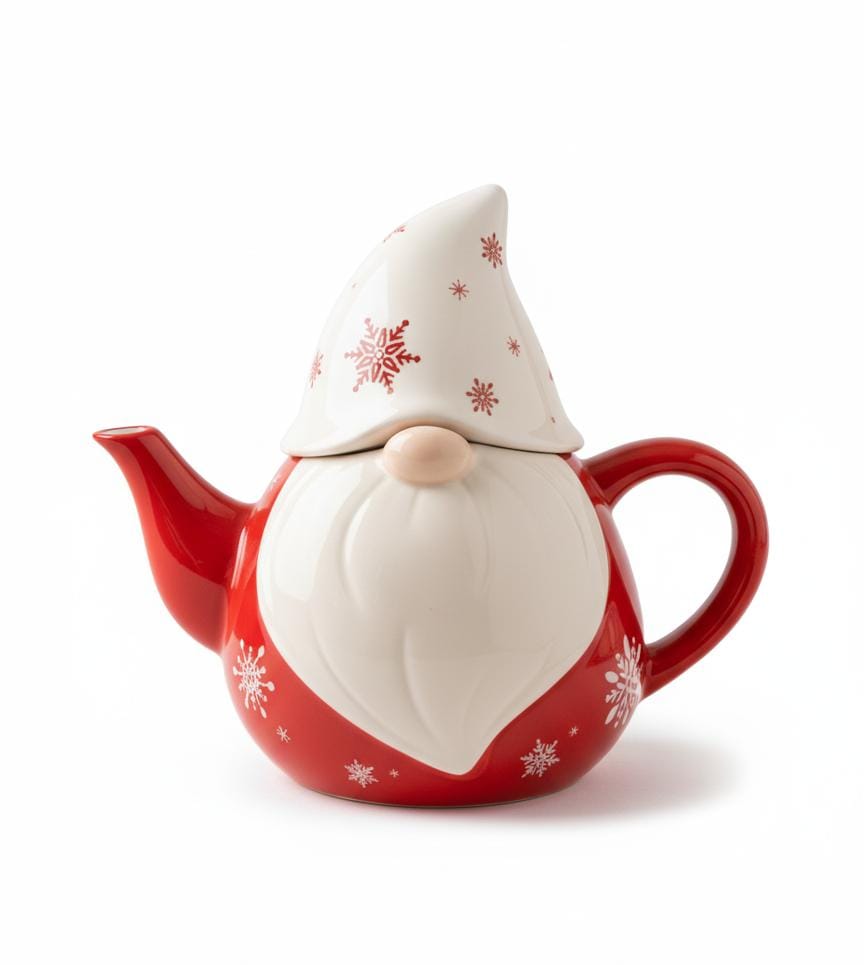 AKDC Red & White Ceramic Christmas Teapot 600 ml – Santa Shape Festive Serving Pot - Al Kabayel Discount CentreAKDC Red & White Ceramic Christmas Teapot 600 ml – Santa Shape Festive Serving PotTea/Coffee PotsAKDCAl Kabayel Discount Centre