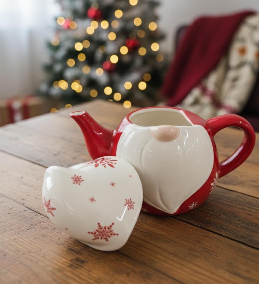 AKDC Red & White Ceramic Christmas Teapot 600 ml – Santa Shape Festive Serving Pot - Al Kabayel Discount CentreAKDC Red & White Ceramic Christmas Teapot 600 ml – Santa Shape Festive Serving PotTea/Coffee PotsAKDCAl Kabayel Discount Centre