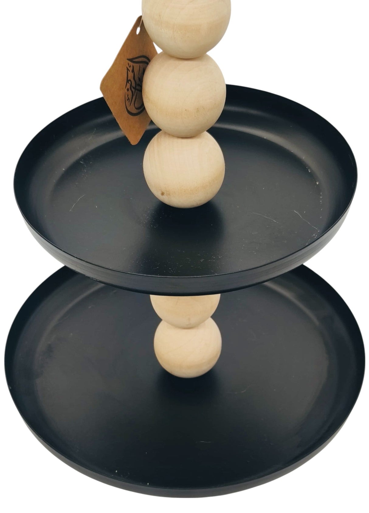 AKDC Round 2 - Tier Metal Candy Tray 20cm*30cm, Black/Beige - Al Kabayel Discount CentreAKDC Round 2 - Tier Metal Candy Tray 20cm*30cm, Black/BeigeServing TraysAKDCAl Kabayel Discount Centre