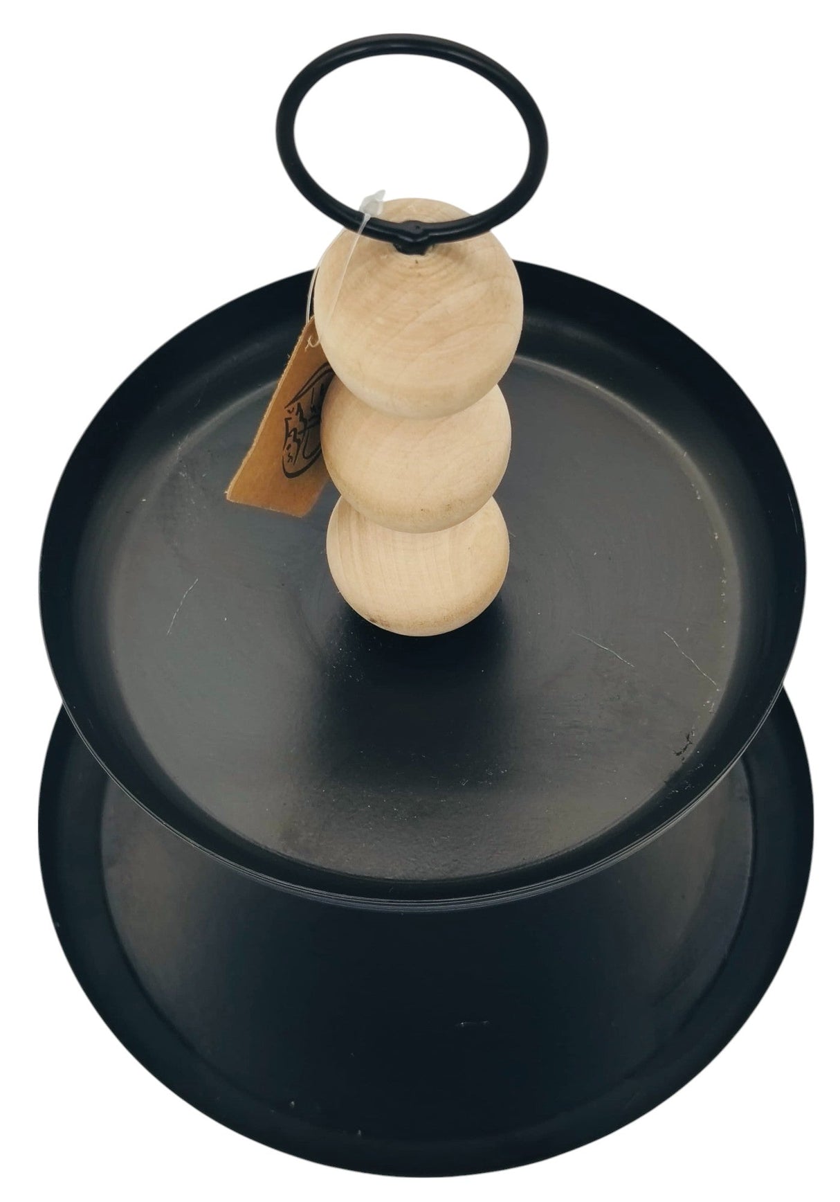 AKDC Round 2 - Tier Metal Candy Tray 20cm*30cm, Black/Beige - Al Kabayel Discount CentreAKDC Round 2 - Tier Metal Candy Tray 20cm*30cm, Black/BeigeServing TraysAKDCAl Kabayel Discount Centre