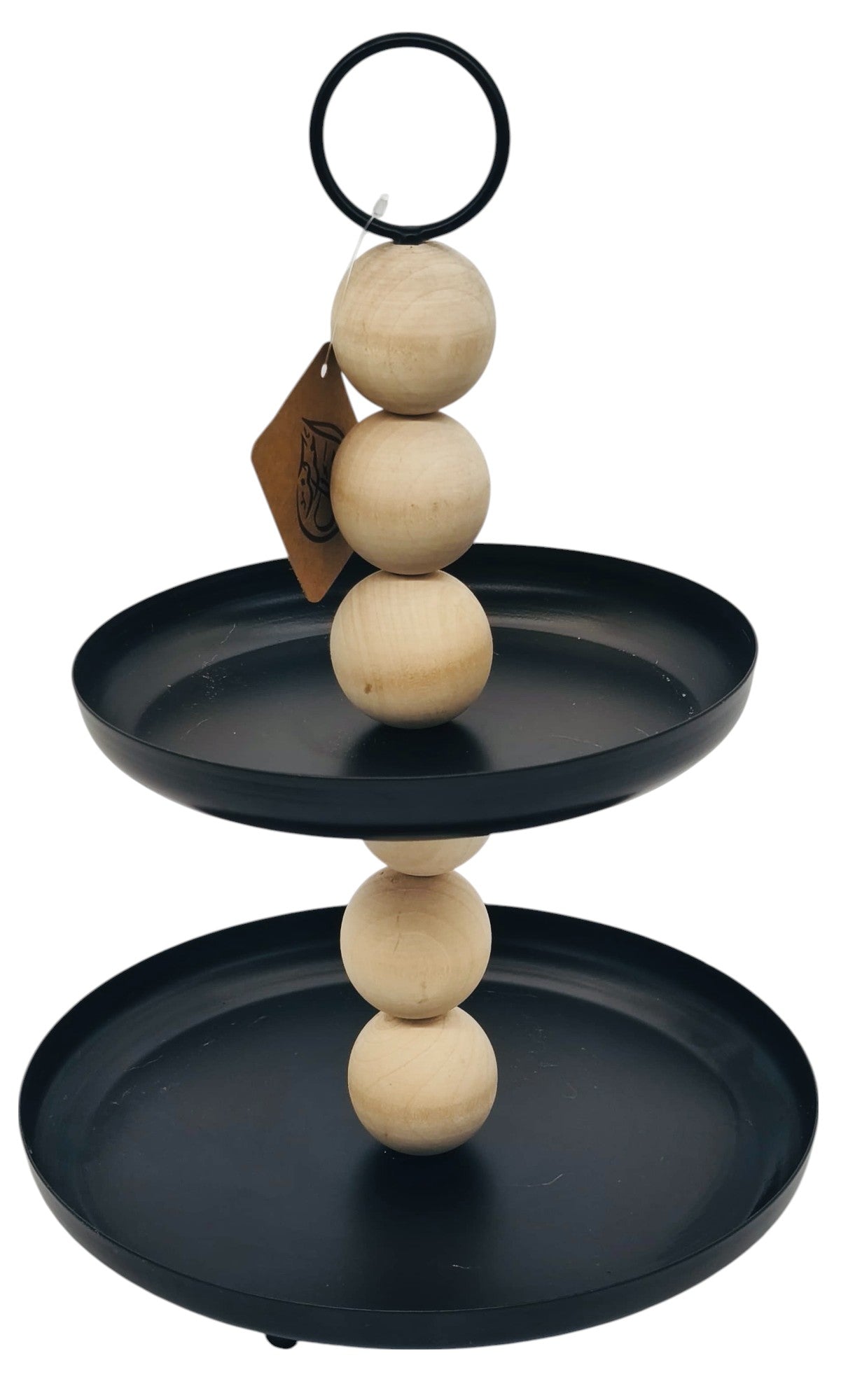 AKDC Round 2 - Tier Metal Candy Tray 20cm*30cm, Black/Beige - Al Kabayel Discount CentreAKDC Round 2 - Tier Metal Candy Tray 20cm*30cm, Black/BeigeServing TraysAKDCAl Kabayel Discount Centre