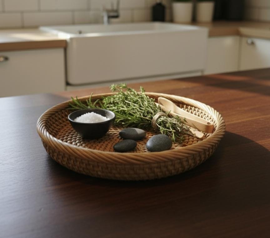 AKDC Round Bamboo Tray 28 cm – Large Natural Wooden Serving Tray - Al Kabayel Discount CentreAKDC Round Bamboo Tray 28 cm – Large Natural Wooden Serving TrayOrganizers & AccessoriesAKDCAl Kabayel Discount Centre