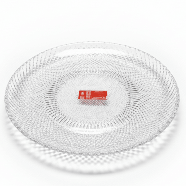 AKDC Round Glass Serving Plate – Classic Plate for Dining, Serving & Food Presentation 25 cm - Al Kabayel Discount CentreAKDC Round Glass Serving Plate – Classic Plate for Dining, Serving & Food Presentation 25 cmserving traysAKDCAl Kabayel Discount Centre