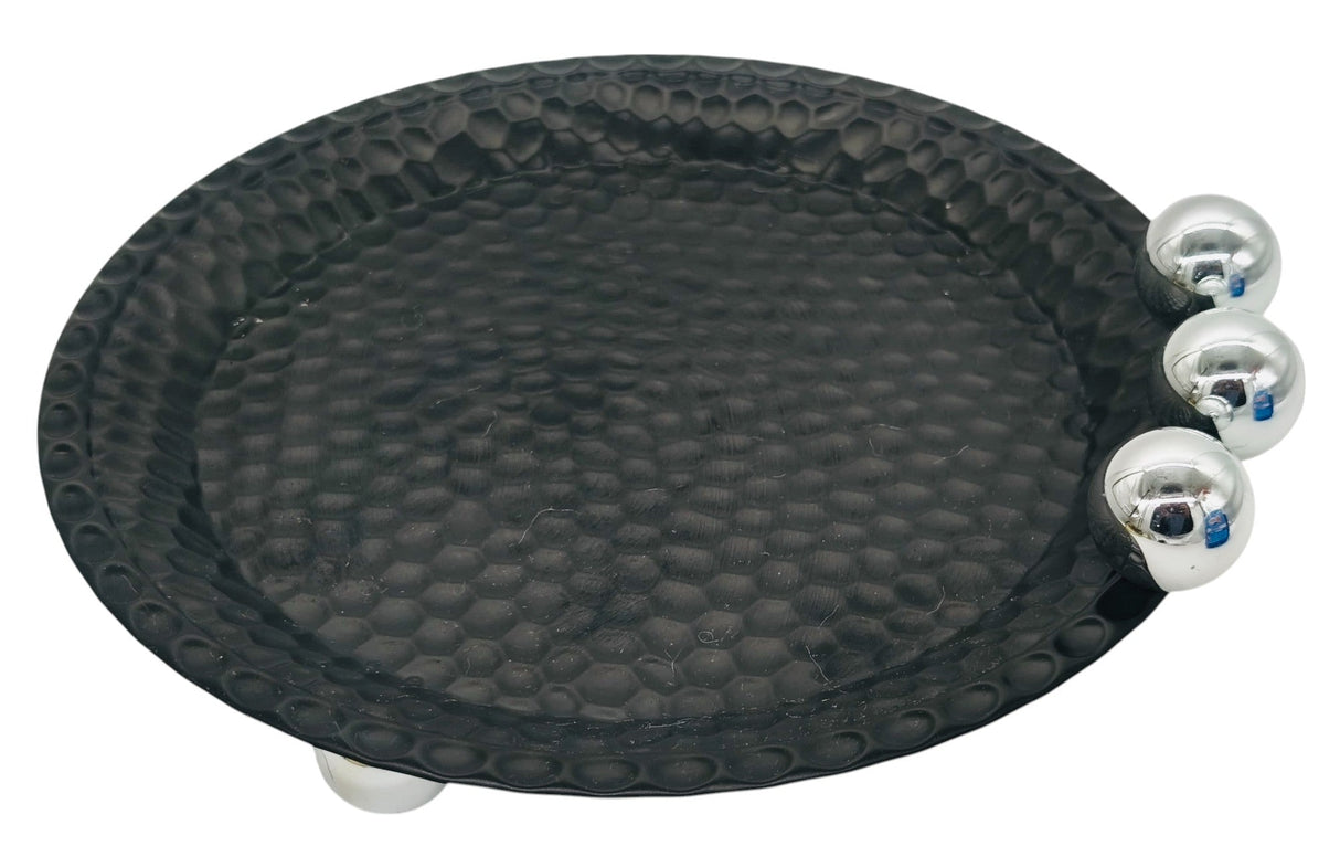AKDC Round Metal Candy Plate 25cm*4cm, Black - Al Kabayel Discount CentreAKDC Round Metal Candy Plate 25cm*4cm, BlackPlatesAKDCAl Kabayel Discount Centre