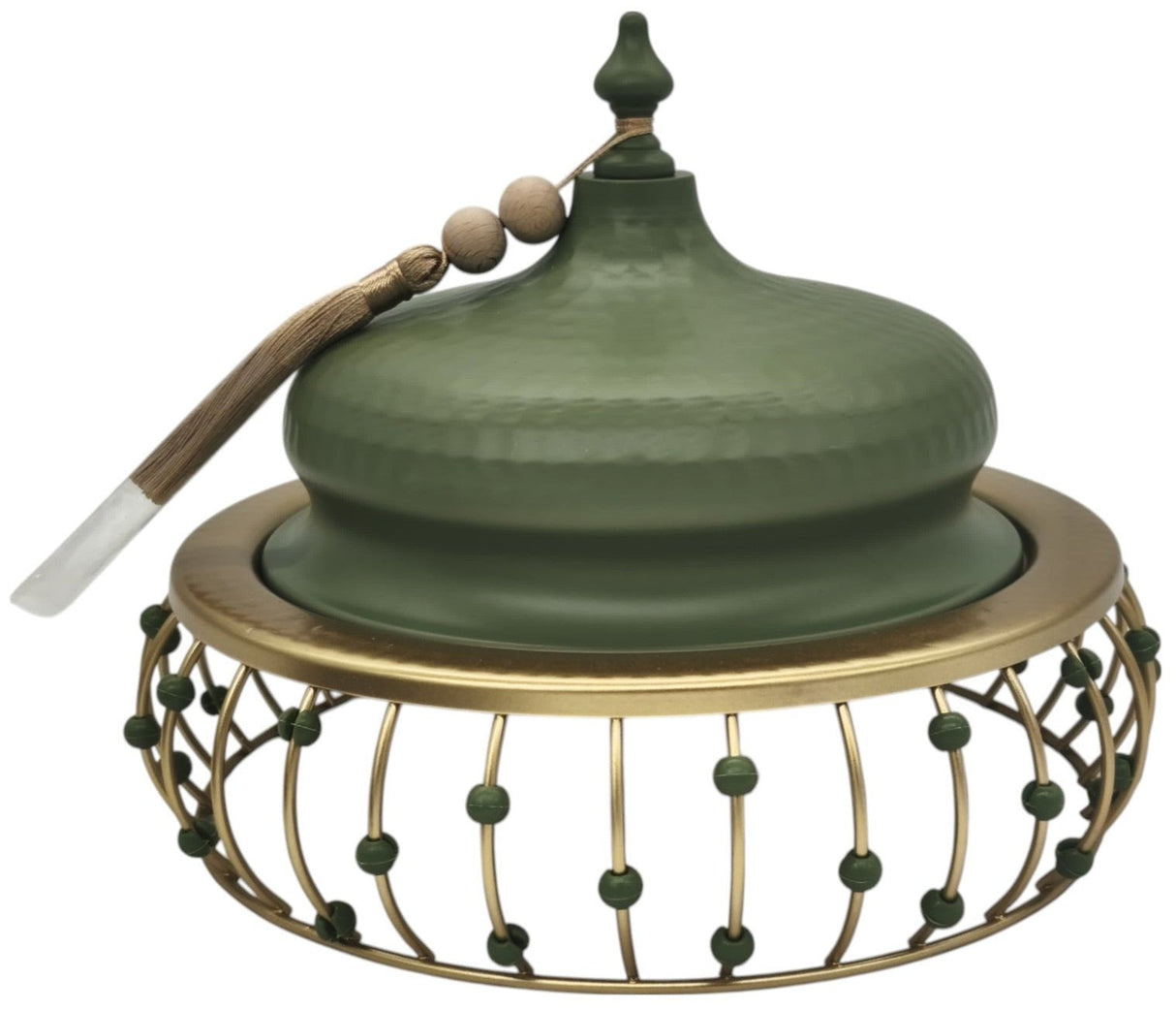 AKDC Round Metal Tajine with Lid 15cm*15cm, Green/Golden - Al Kabayel Discount CentreAKDC Round Metal Tajine with Lid 15cm*15cm, Green/GoldenCookwareAKDCAl Kabayel Discount Centre