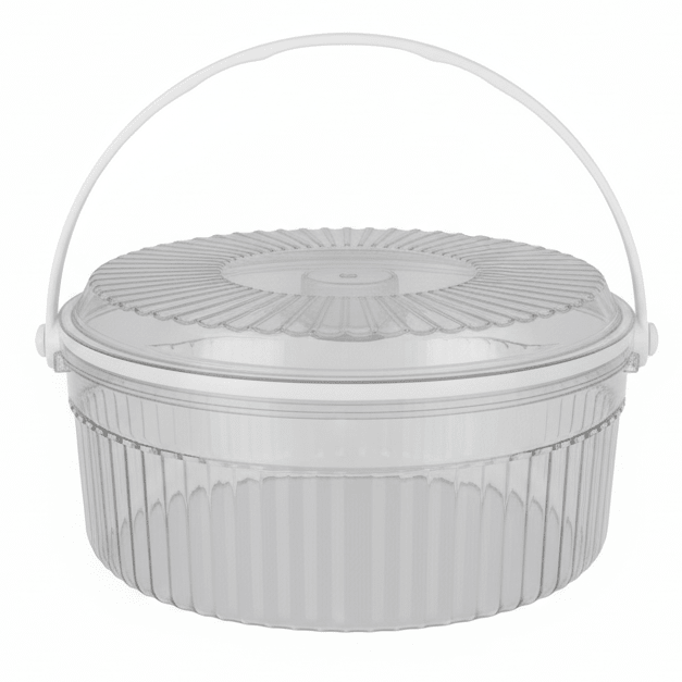 AKDC Round Plastic Storage Box with Lid 25cm, Clear & Transparent - Al Kabayel Discount CentreAKDC Round Plastic Storage Box with Lid 25cm, Clear & TransparentOrganizers & AccessoriesAKDCAl Kabayel Discount Centre
