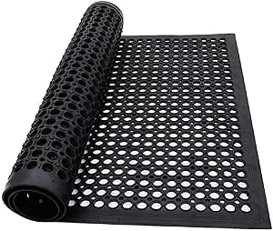 AKDC Rubber Mat 150 x 90 cm Large Outdoor Rubber Floor Entrance Mat with Holes Anti Fatigue None Slip Commercial for Industrial Kitchen Restaurant etc - Al Kabayel Discount CentreAKDC Rubber Mat 150 x 90 cm Large Outdoor Rubber Floor Entrance Mat with Holes Anti Fatigue None Slip Commercial for Industrial Kitchen Restaurant etcHome Décor AccentsAKDCAl Kabayel Discount Centre