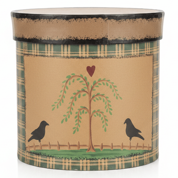 AKDC Rustic Kraft Round Cardboard Gift Box with Folk Art Willow Tree Design Lid for Handmade Gifts, Crafts & Storage – 14.5×14.5 cm - Al Kabayel Discount CentreAKDC Rustic Kraft Round Cardboard Gift Box with Folk Art Willow Tree Design Lid for Handmade Gifts, Crafts & Storage – 14.5×14.5 cmPacking & Wrapping SuppliesAKDCAl Kabayel Discount Centre