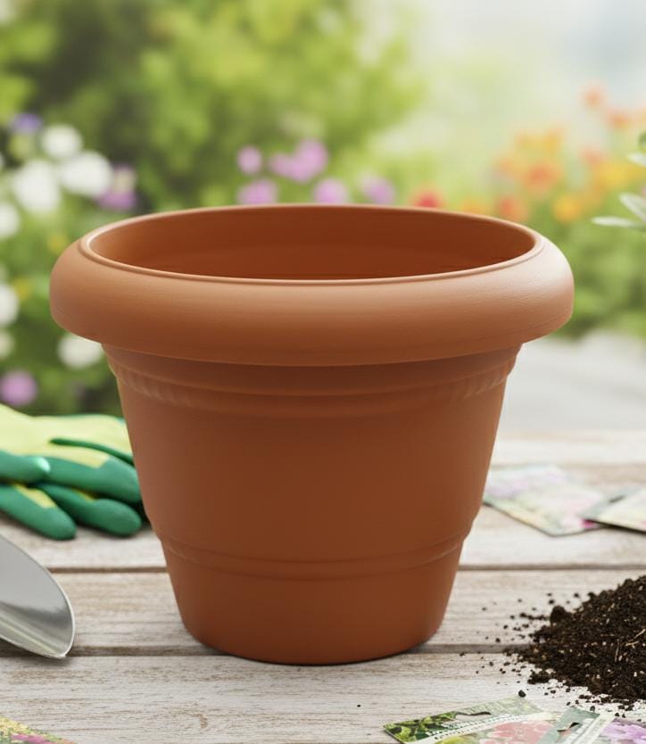 AKDC Sand Color Round Plastic Plant Pot – Simple & Durable Planter – 17 cm - Al Kabayel Discount CentreAKDC Sand Color Round Plastic Plant Pot – Simple & Durable Planter – 17 cmFlower/Plant PotsAKDCAl Kabayel Discount Centre