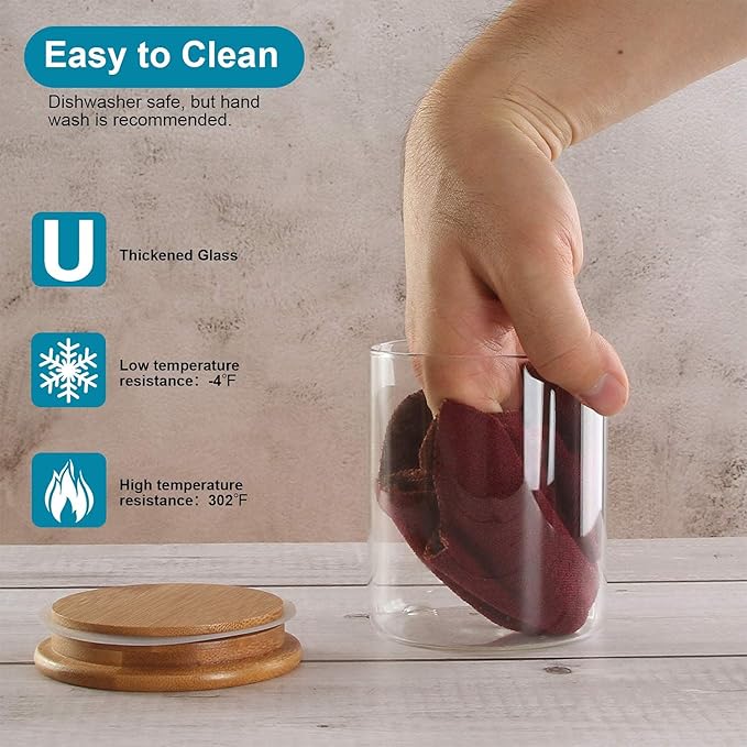 AKDC Set of 3 Round Glass Jar with Bamboo Lid, Kitchen Food Storage Containers Airtight Lids Cereals Canisters Jars for Pasta Spaghetti Tea Coffee Beans Candy Cookies Snacks (Mini - 500ML) - Al Kabayel Discount CentreAKDC Set of 3 Round Glass Jar with Bamboo Lid, Kitchen Food Storage Containers Airtight Lids Cereals Canisters Jars for Pasta Spaghetti Tea Coffee Beans Candy Cookies Snacks (Mini - 500ML)Jars & Food SaversAKDCAl Kabayel Discount Centre