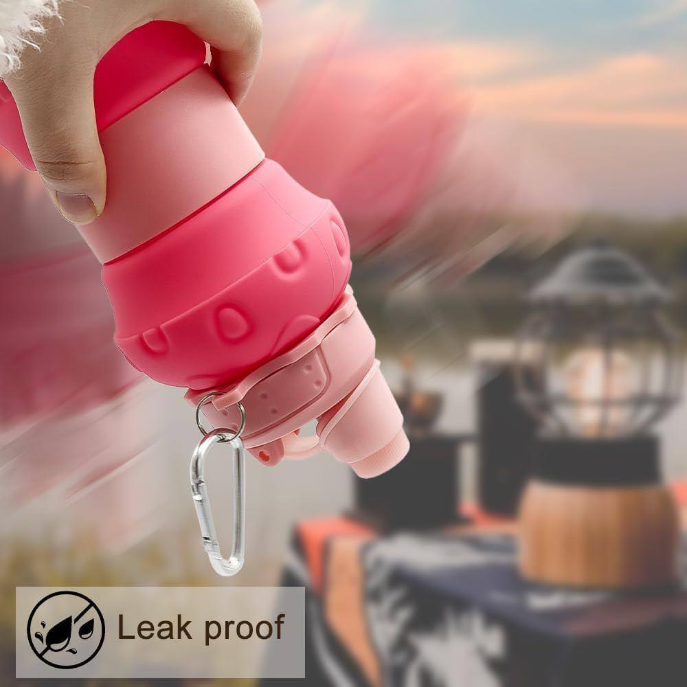 AKDC Silicone Expandable Water Bottle 500ml, Strawberry Shaped, Green - Al Kabayel Discount CentreAKDC Silicone Expandable Water Bottle 500ml, Strawberry Shaped, GreenWater BottlesAKDCAl Kabayel Discount Centre