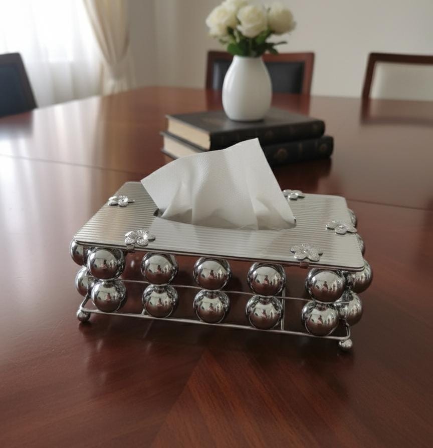 AKDC Silver Metal Tissue Box with Plastic Lid – Modern and Durable Table Organizer for Home & Commercial Use - Al Kabayel Discount CentreAKDC Silver Metal Tissue Box with Plastic Lid – Modern and Durable Table Organizer for Home & Commercial UseHome Décor AccentsAKDCAl Kabayel Discount Centre