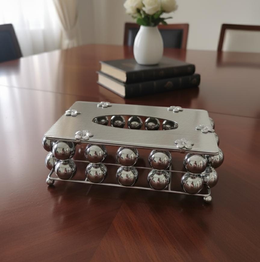 AKDC Silver Metal Tissue Box with Plastic Lid – Modern and Durable Table Organizer for Home & Commercial Use - Al Kabayel Discount CentreAKDC Silver Metal Tissue Box with Plastic Lid – Modern and Durable Table Organizer for Home & Commercial UseHome Décor AccentsAKDCAl Kabayel Discount Centre
