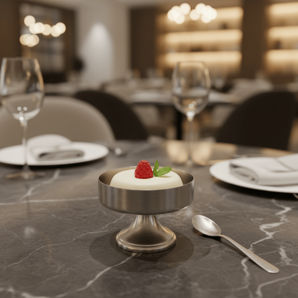 AKDC Silver Mini Dessert Serving Cup with Sleek Design for Elegant Presentation – 100 ml - Al Kabayel Discount CentreAKDC Silver Mini Dessert Serving Cup with Sleek Design for Elegant Presentation – 100 mlBowlsAKDCAl Kabayel Discount Centre