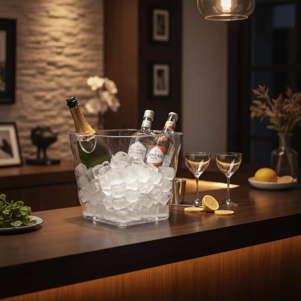 AKDC Small Clear Acrylic Ice Bucket for Drinks, Cocktails and Home Bar Use – Compact and Durable Design 20 × 20 cm - Al Kabayel Discount CentreAKDC Small Clear Acrylic Ice Bucket for Drinks, Cocktails and Home Bar Use – Compact and Durable Design 20 × 20 cmKitchen Utensils & GadgetsAKDCAl Kabayel Discount Centre