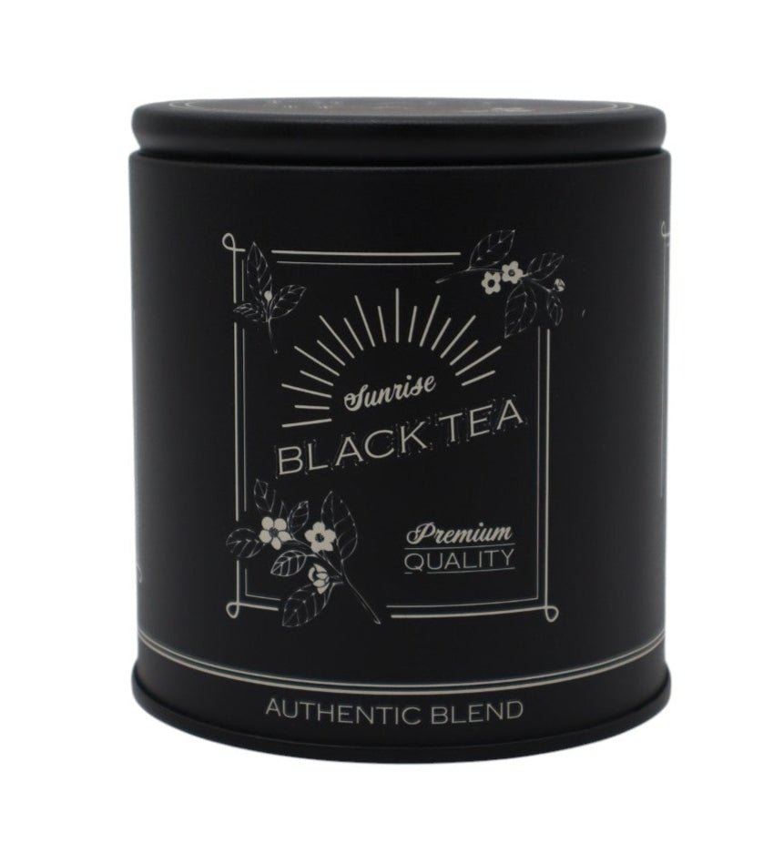 AKDC Small Round Black Metal Tea Canister with Distinct Black Tea Logo – Compact and Handy Storage Solution, 9×8 cm - Al Kabayel Discount CentreAKDC Small Round Black Metal Tea Canister with Distinct Black Tea Logo – Compact and Handy Storage Solution, 9×8 cmJars & Food SaversAKDCAl Kabayel Discount Centre