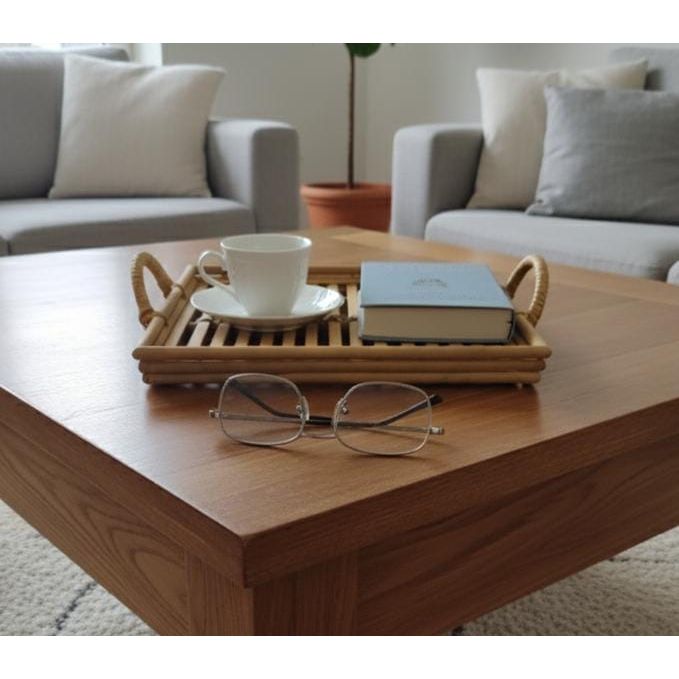 AKDC Small Square Bamboo Tray 30×30×3 cm – Compact Natural Wooden Tray - Al Kabayel Discount CentreAKDC Small Square Bamboo Tray 30×30×3 cm – Compact Natural Wooden TrayServing TraysAKDCAl Kabayel Discount Centre