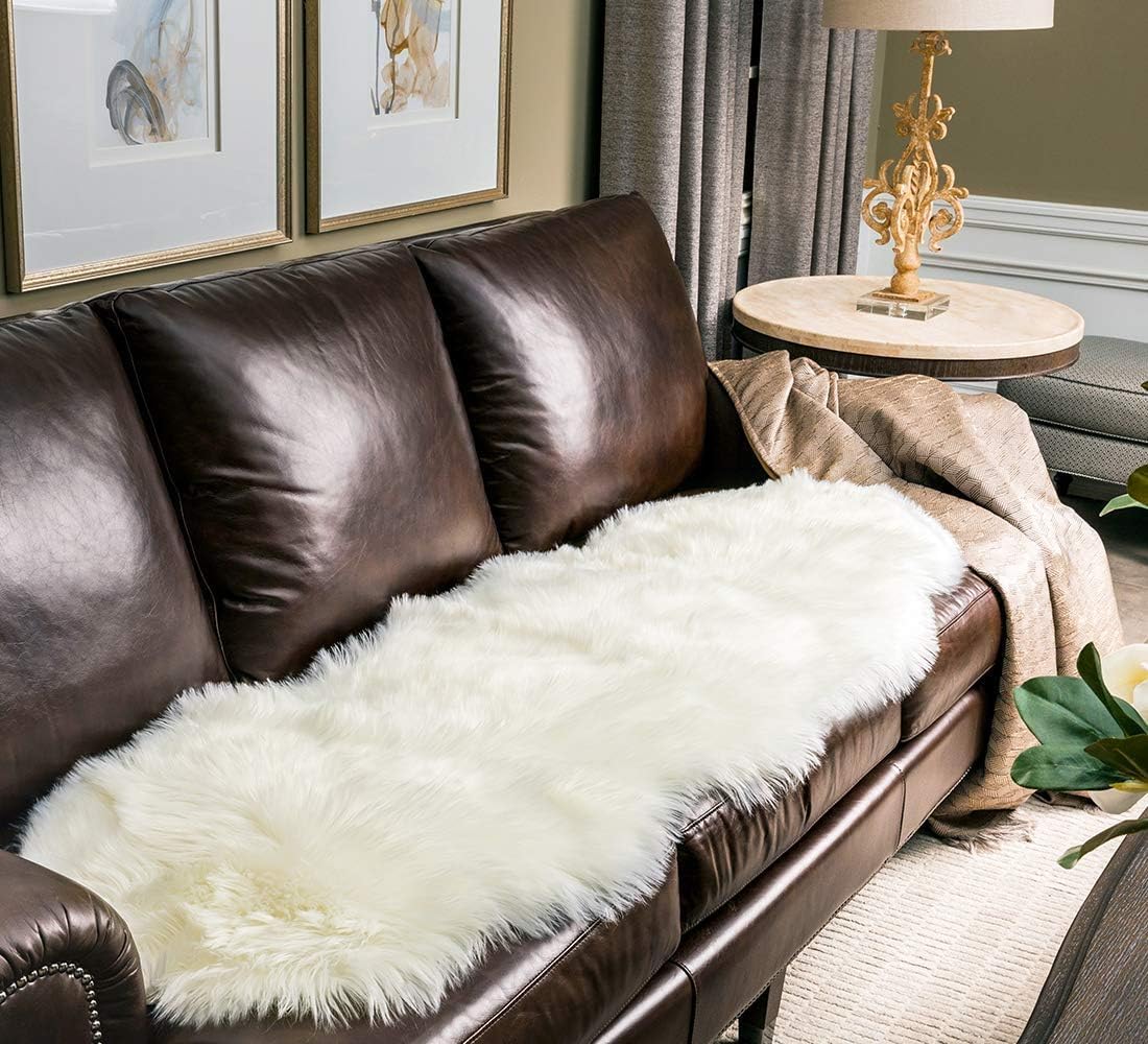 AKDC Soft Fluffy Rug Fur Mat Area Rug Shaggy Couch Cover Seat Cushion Furry Carpet Beside Rugs for Bedroom Floor Sofa Living Room (60cmX180cm) (White) - Al Kabayel Discount CentreAKDC Soft Fluffy Rug Fur Mat Area Rug Shaggy Couch Cover Seat Cushion Furry Carpet Beside Rugs for Bedroom Floor Sofa Living Room (60cmX180cm) (White)DoormatsAKDCAl Kabayel Discount Centre