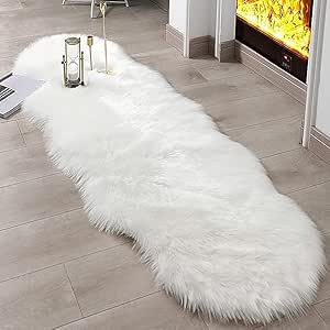 AKDC Soft Fluffy Rug Fur Mat Area Rug Shaggy Couch Cover Seat Cushion Furry Carpet Beside Rugs for Bedroom Floor Sofa Living Room (60cmX180cm) (White) - Al Kabayel Discount CentreAKDC Soft Fluffy Rug Fur Mat Area Rug Shaggy Couch Cover Seat Cushion Furry Carpet Beside Rugs for Bedroom Floor Sofa Living Room (60cmX180cm) (White)DoormatsAKDCAl Kabayel Discount Centre
