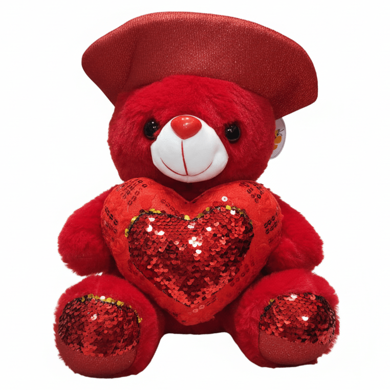 AKDC Sparkle Edition Red Teddy Bear (25 cm) with Glitter Finish - Al Kabayel Discount CentreAKDC Sparkle Edition Red Teddy Bear (25 cm) with Glitter FinishToysAKDCAl Kabayel Discount Centre
