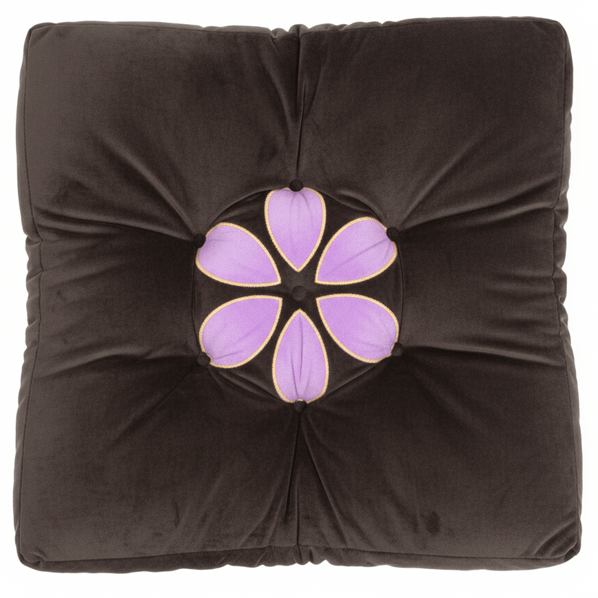 AKDC Square Velvet Polyester Charcoal Brown Floral Chair Cushion Durable Decorative Seat Pad for Home Office and Dining 45 cm - Al Kabayel Discount CentreAKDC Square Velvet Polyester Charcoal Brown Floral Chair Cushion Durable Decorative Seat Pad for Home Office and Dining 45 cmFloor Pillows & CushionsAKDCAl Kabayel Discount Centre